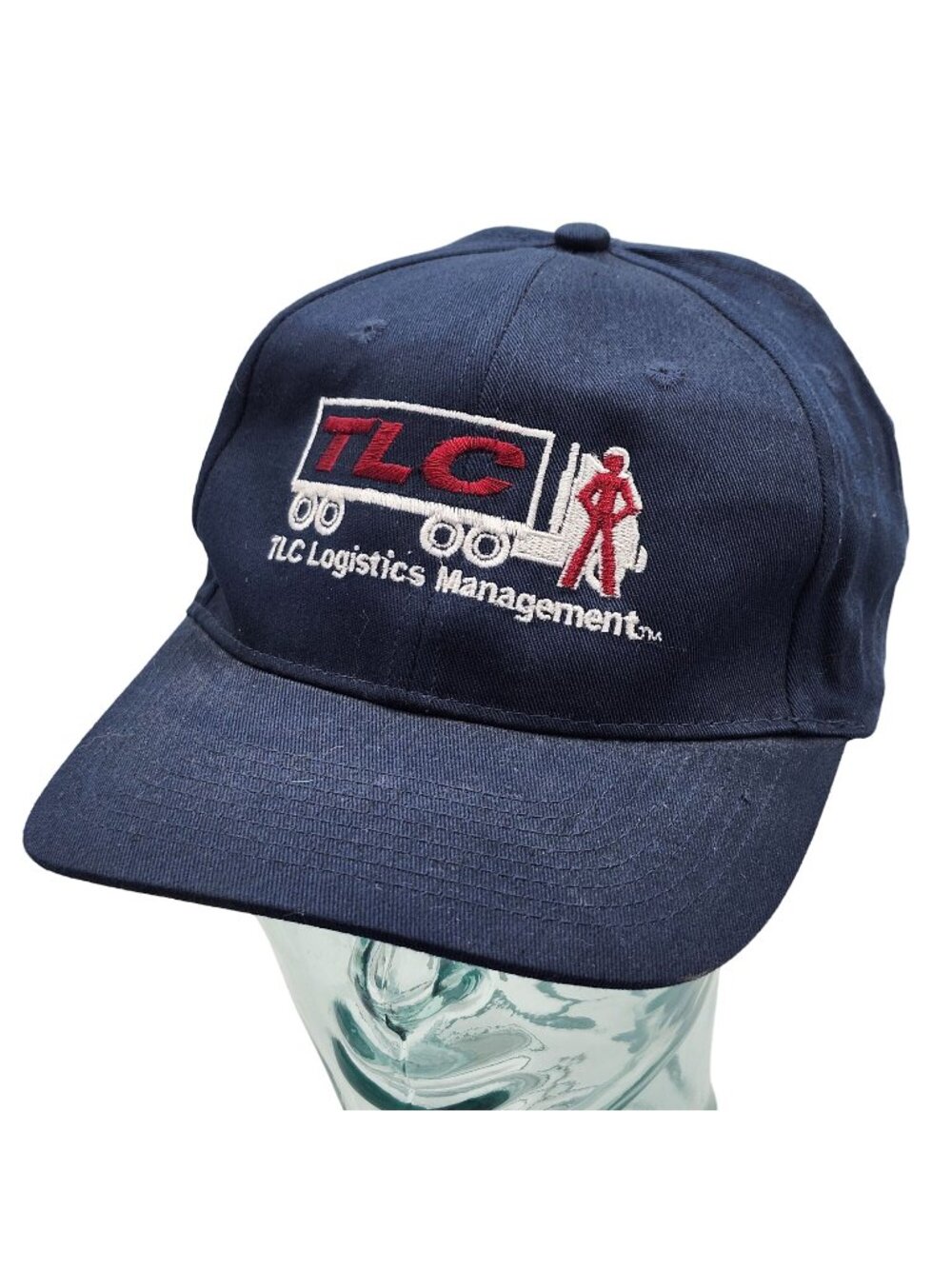TLC Logistics Management Port Company Embroidered Navy Blue Cotton Hat Hook Loop